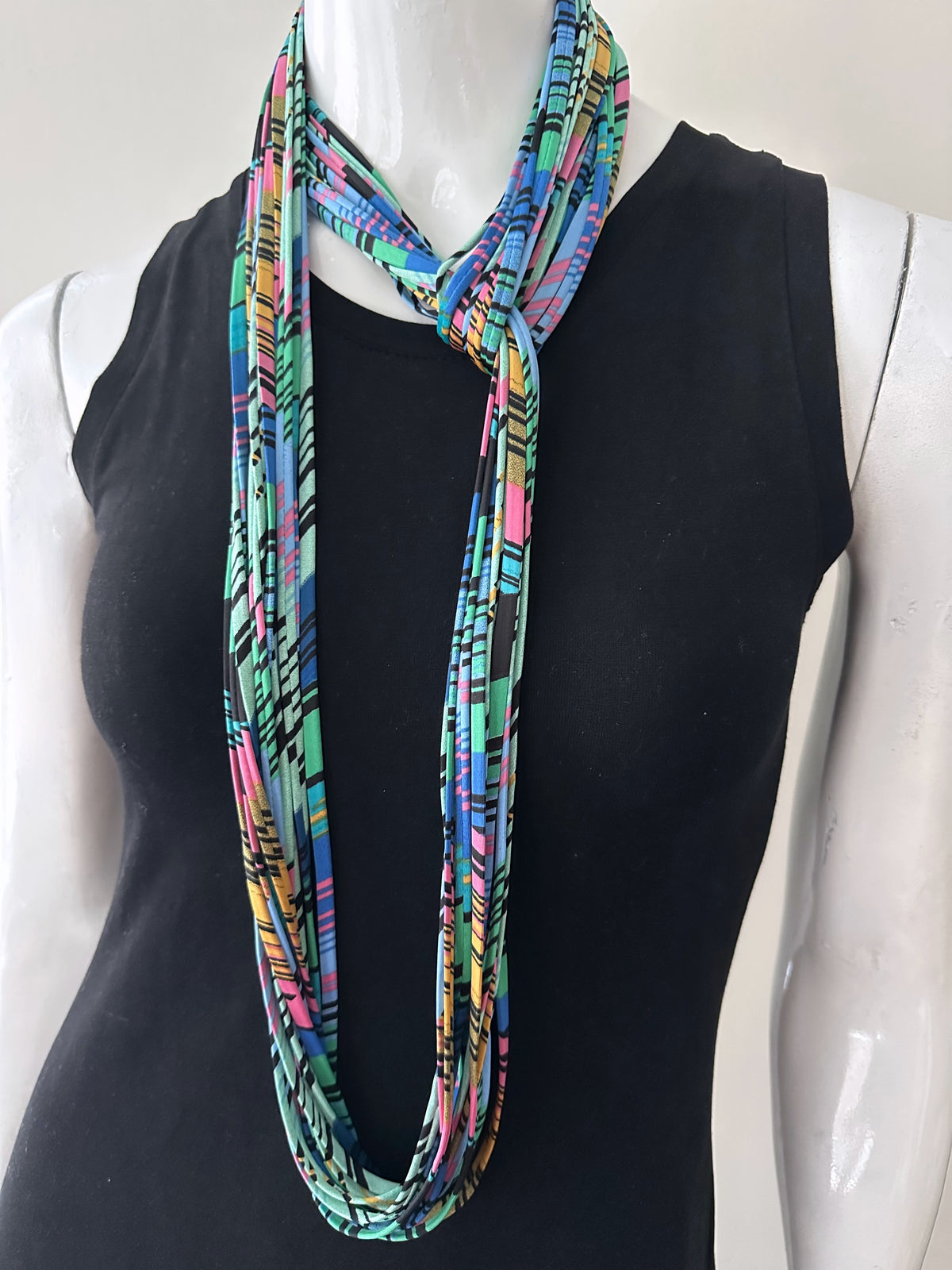 Multi-Color Striped Infinity Scarf &#39;Candy Stripe&#39;