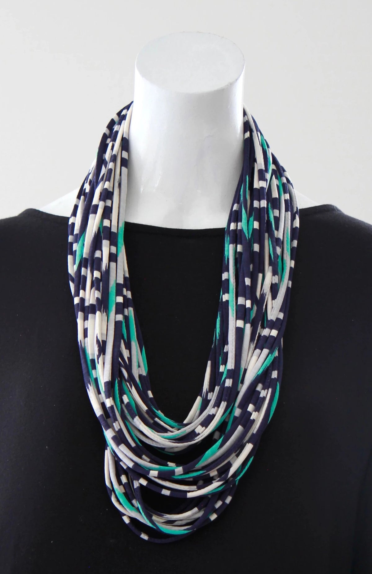 Infinity Scarf in Blue and Mint &quot;Glow&quot;