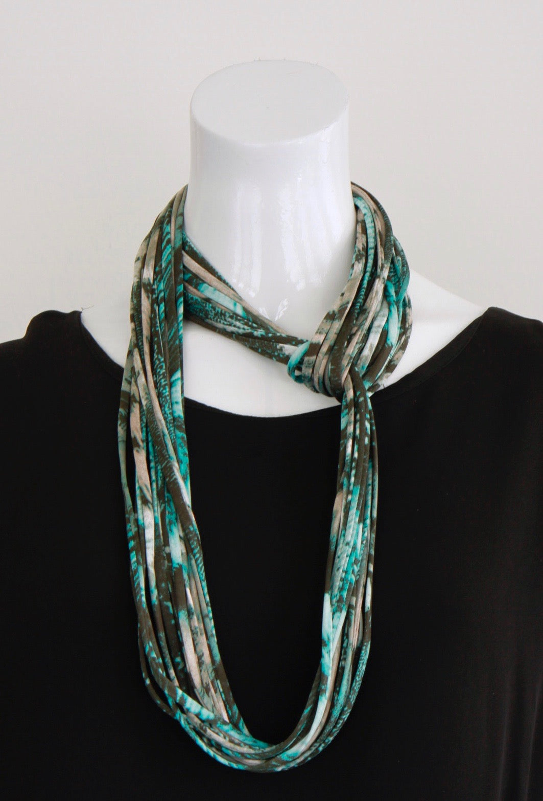 Turquoise Infinity Scarf or Necklace &#39;Crystal Clear &#39;
