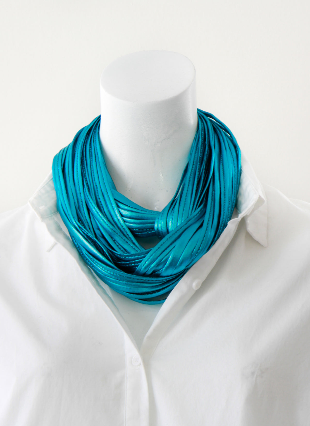 Turquoise Infinity Scarf Necklace &#39;Aquamarine&#39;