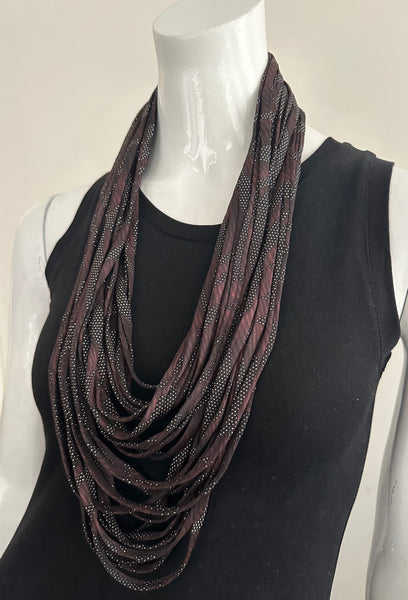 Infinity Scarf Necklace in Eggplant 'Aubergine'