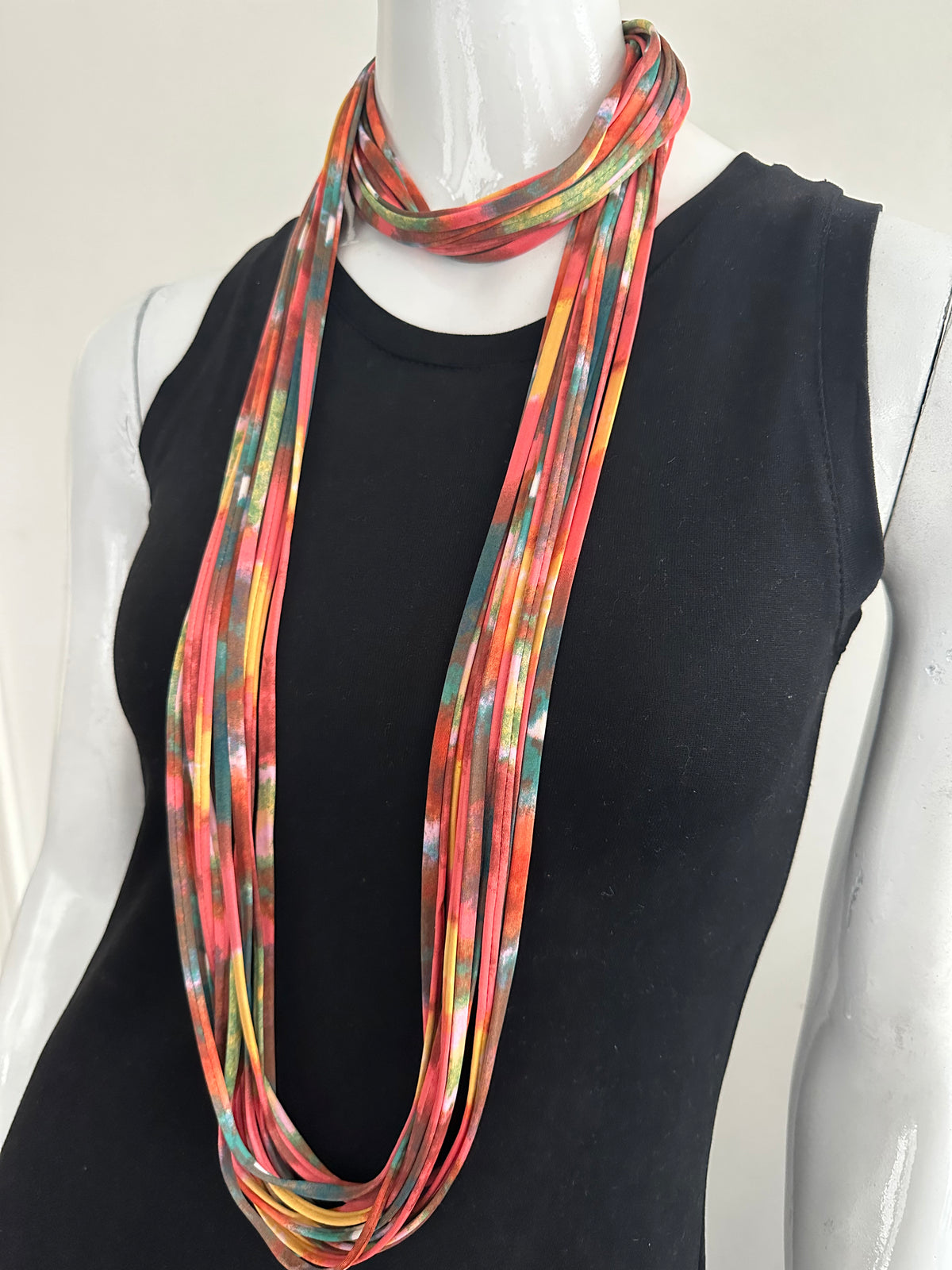 Infinity Scarf Necklace in Coral &#39;City Coral&#39;