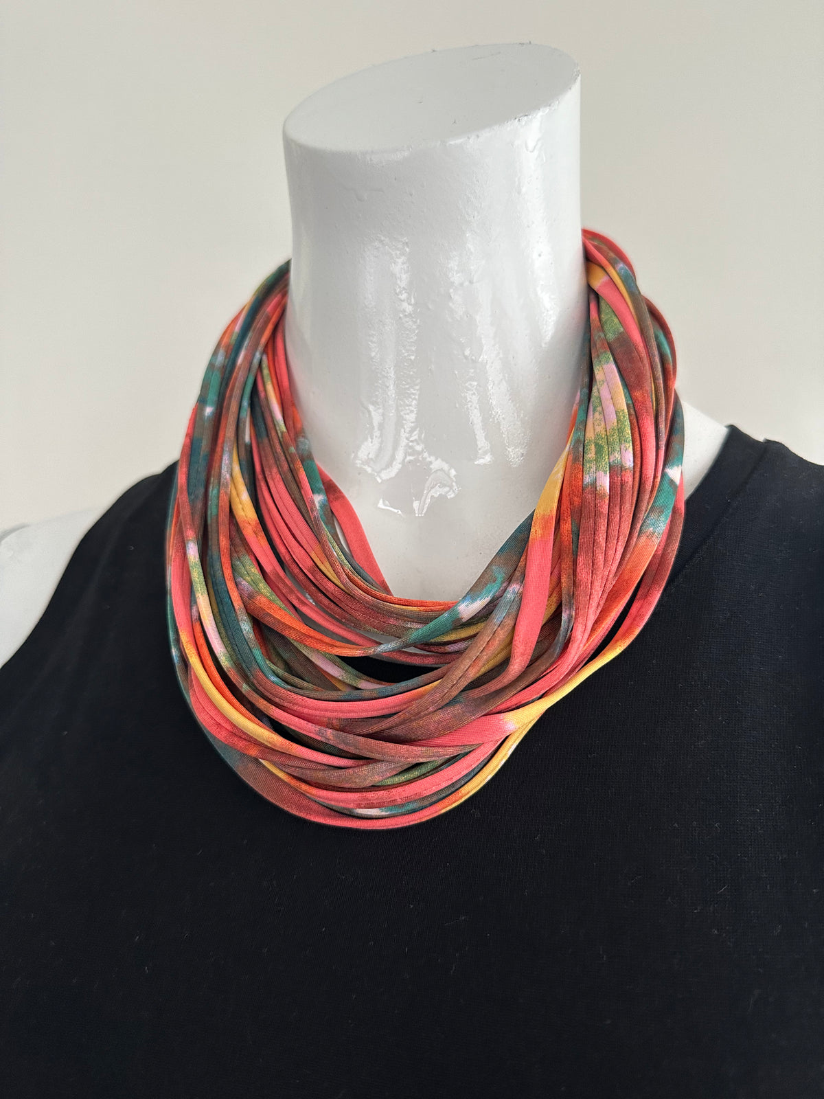 Infinity Scarf Necklace in Coral 'City Coral' - Necknots
