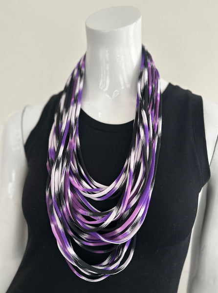 Purple Ombre Infinity Scarf Necklace 'Purple Rain'