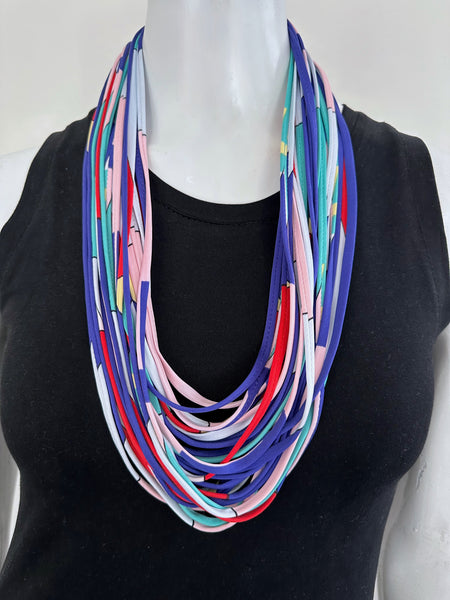 Bright Colorblock Infinity Scarf or Necklace 'Color Bomb'