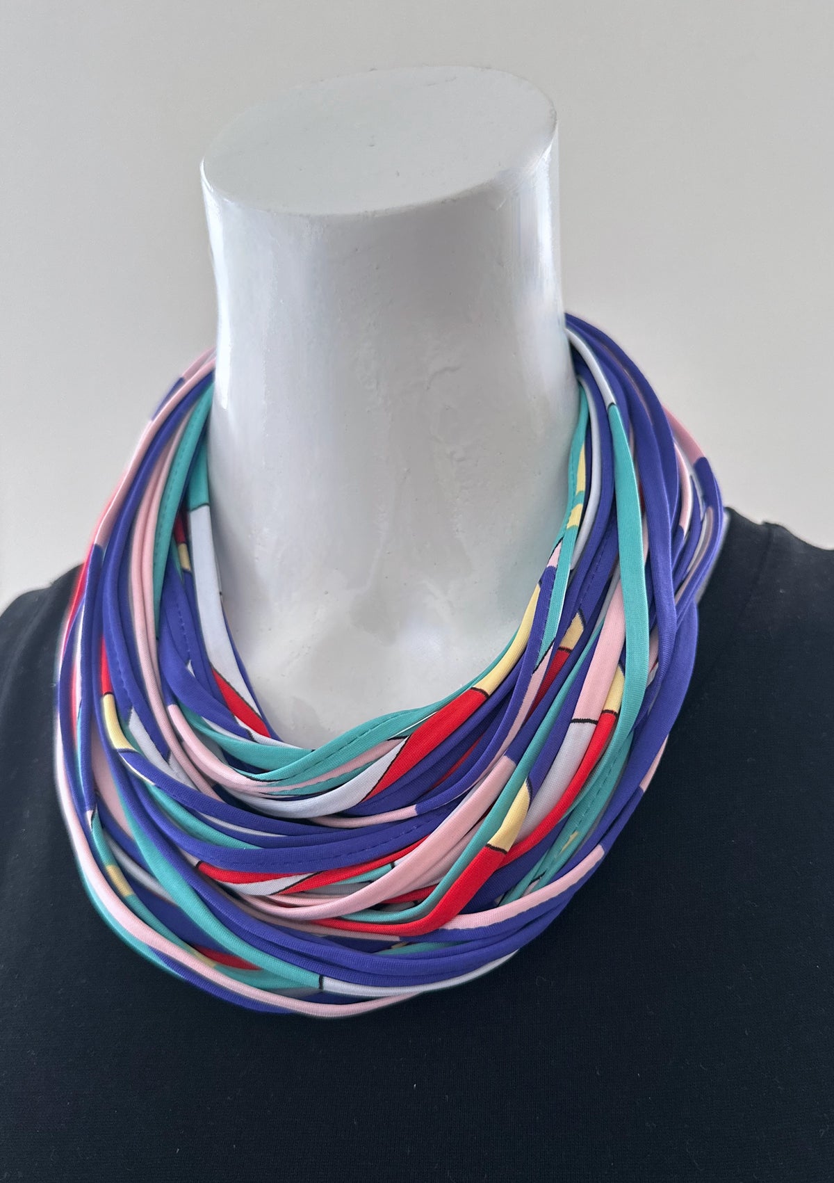 Bright Colorblock Infinity Scarf or Necklace &#39;Color Bomb&#39;