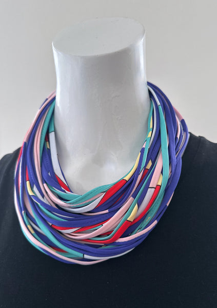 Bright Colorblock Infinity Scarf or Necklace 'Color Bomb'