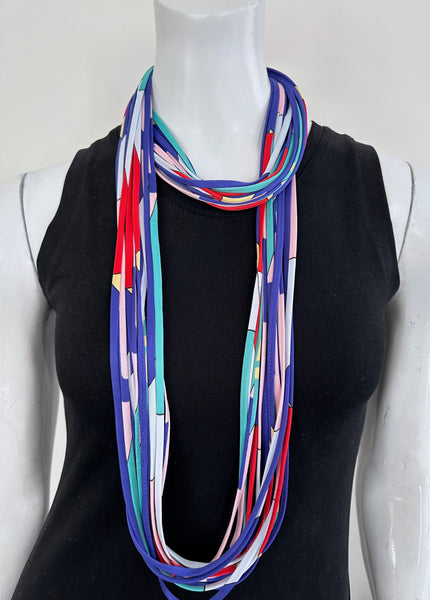 Bright Colorblock Infinity Scarf or Necklace 'Color Bomb'