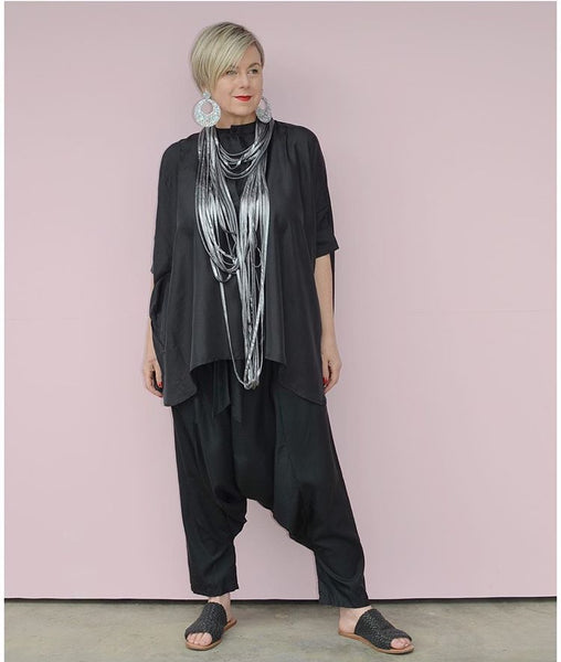 Rhodium Silver Infinity Scarf for Women