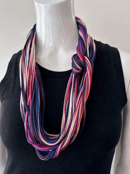 Rainbow Ombre Multi-Color Infinity Scarf Necklace 'Wild Fire'