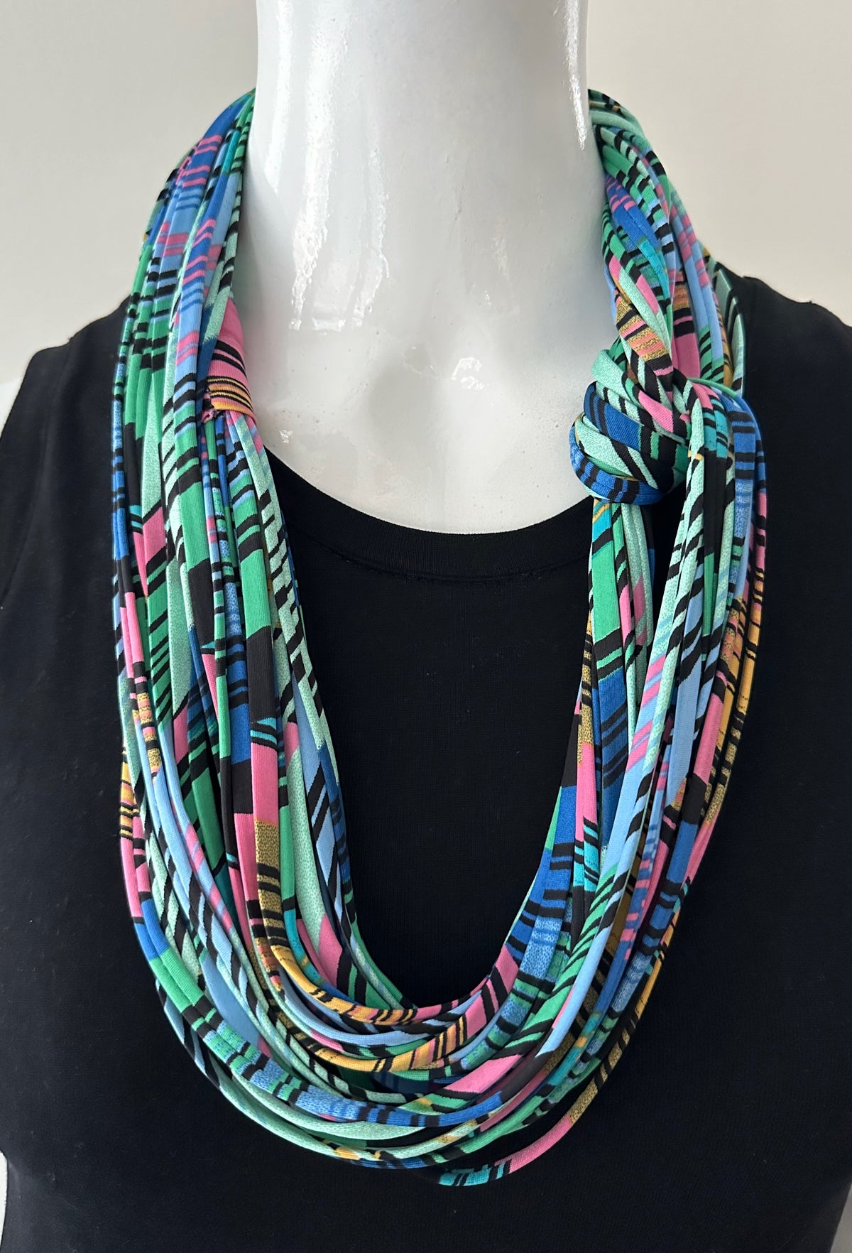 Multi-Color Striped Infinity Scarf &#39;Candy Stripe&#39;