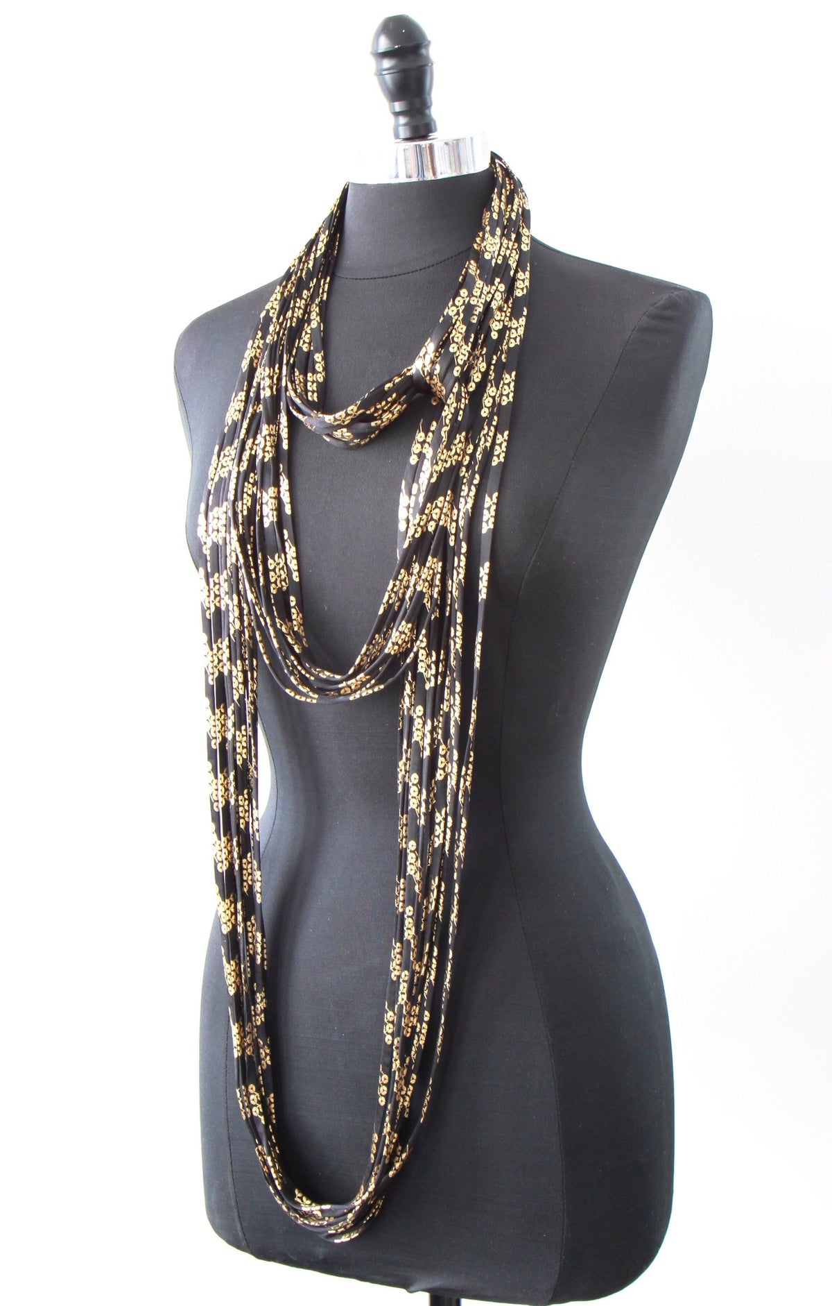 Black and Gold Infinity Scarf &#39;Glamazon&#39;