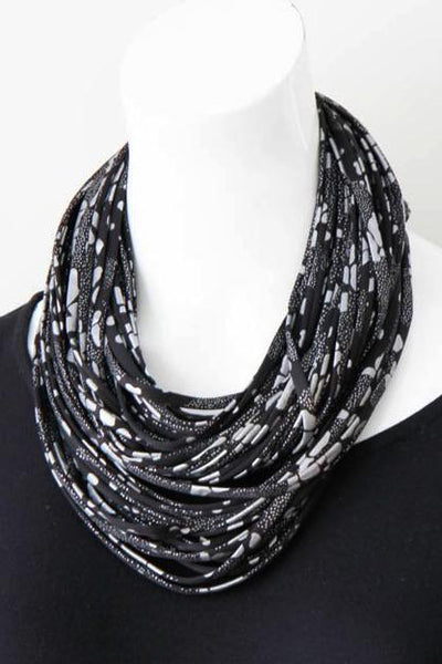 Infinity Scarf in Black and Silver  'Meteorite'