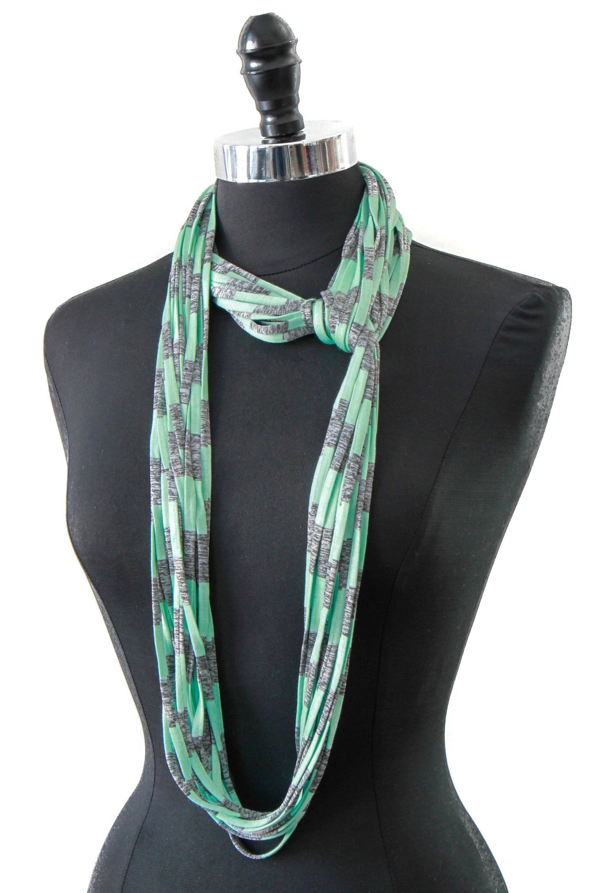 Green Stripe Infinity Scarf &#39;Mint Condition&#39;