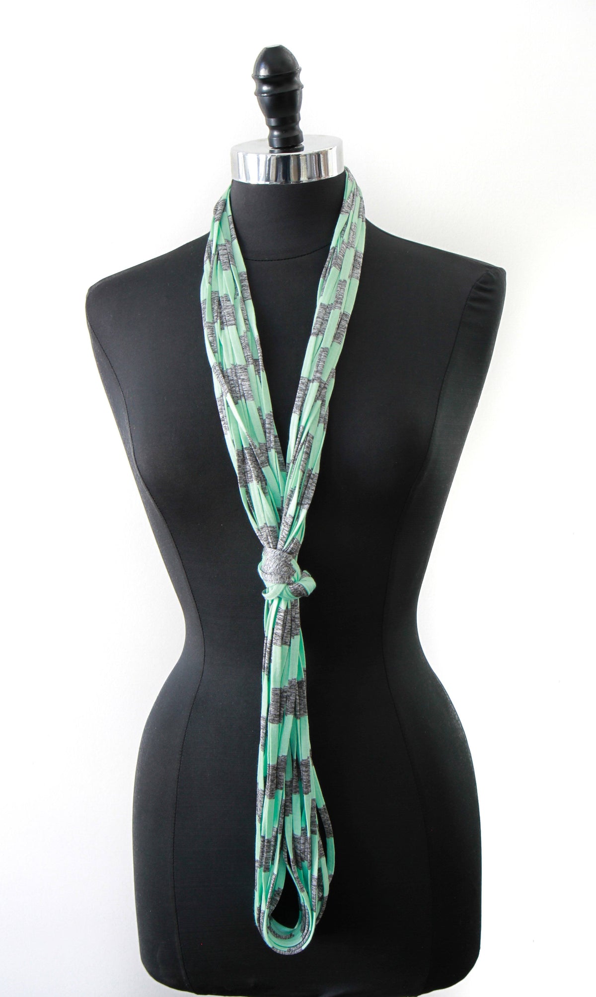 Green Stripe Infinity Scarf &#39;Mint Condition&#39;