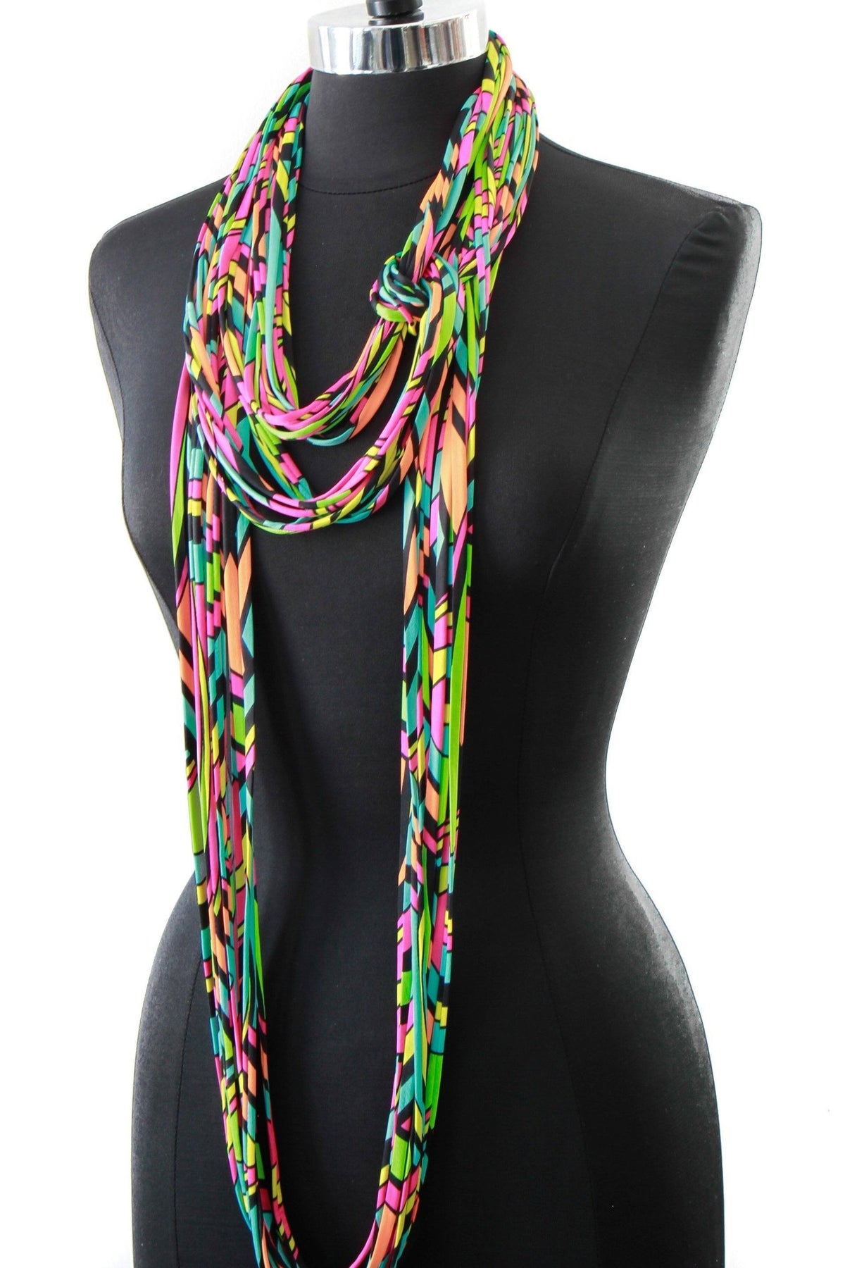 Neon Scarf Necklace &#39;Neon Lights&#39;