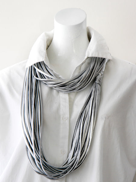 Light Silver Infinity Scarf  for Women 'Chrome'