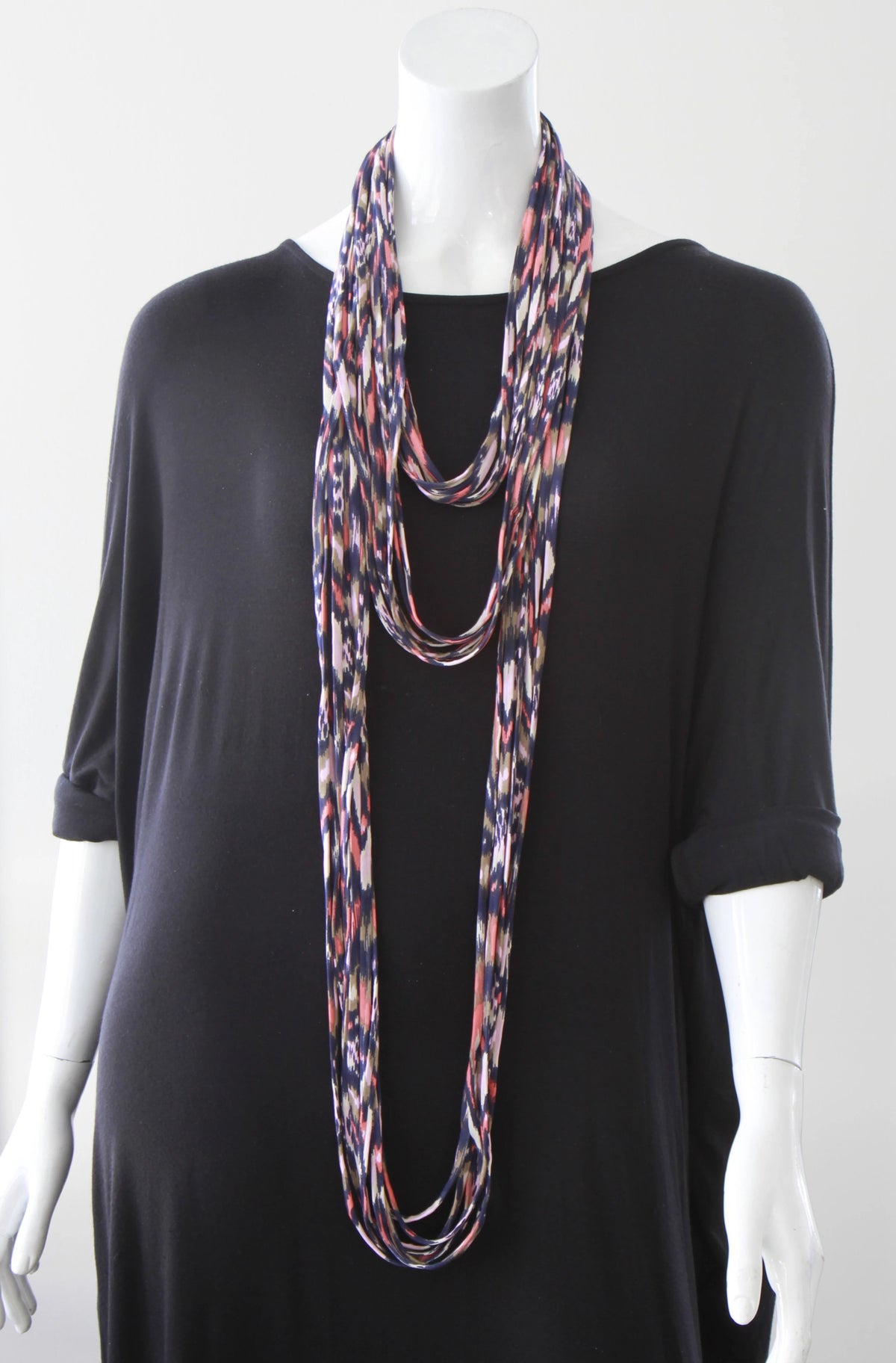 Coral and Pink infinity Scarf &#39;Flurries&#39;