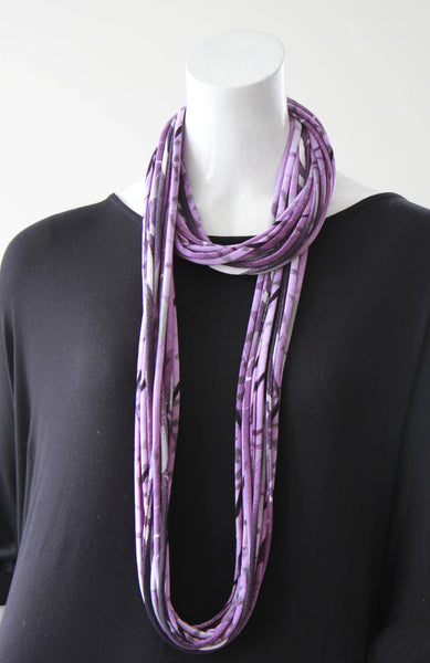 Purple Gray Infinity Scarf 'Sunday Best'