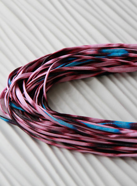 Ikat Print Infinity Scarf in Blue and Pink 'Sorbet'