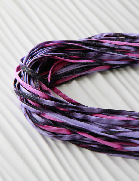 Ikat Print Infinity Scarf in Purple and Pink 'Sorbet'