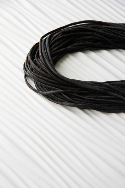 Black Vegan Leather 'Cracked Leather'