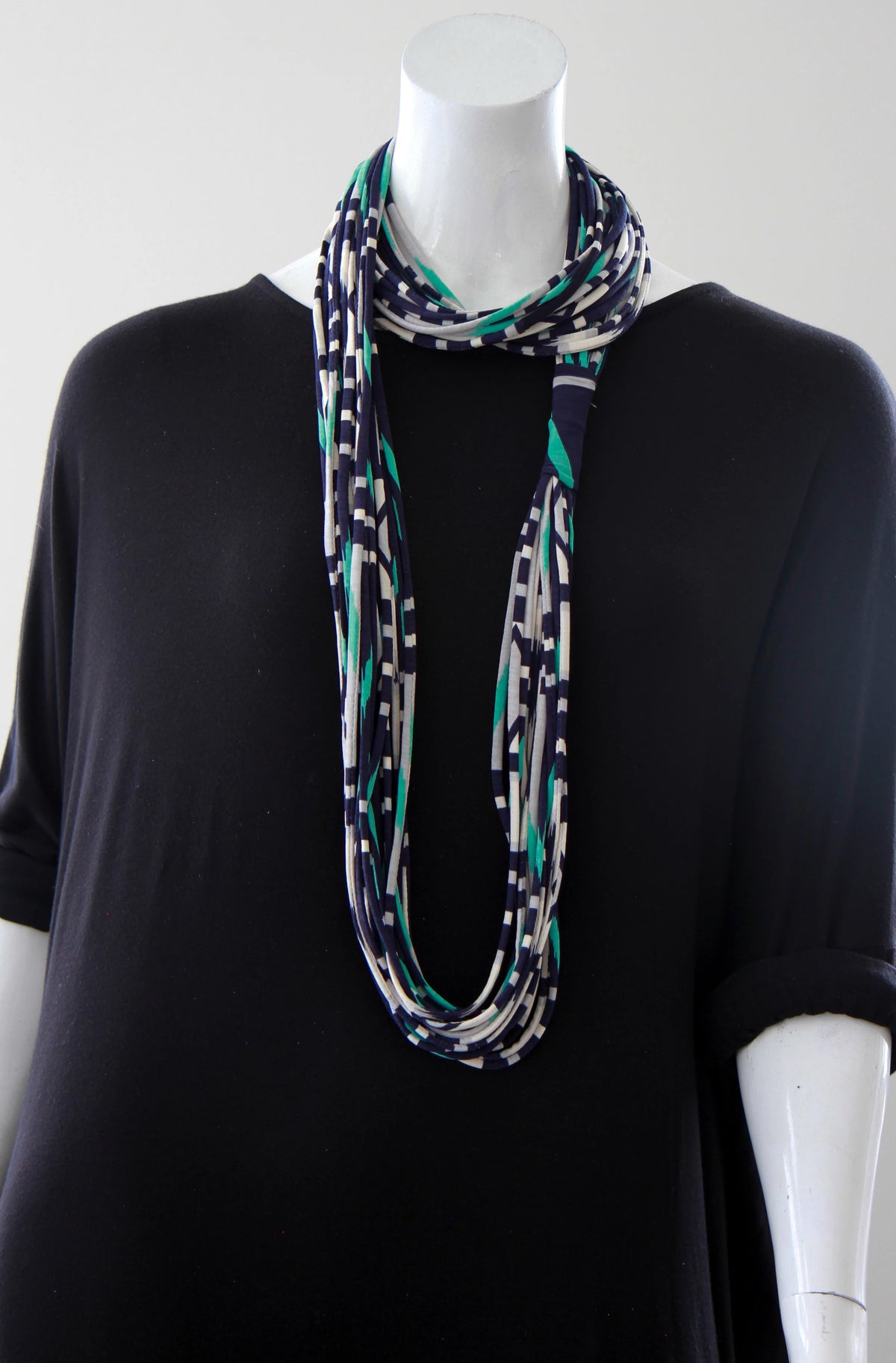 Infinity Scarf in Blue and Mint &quot;Glow&quot;