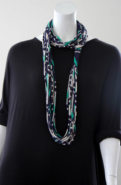 Infinity Scarf in Blue and Mint "Glow"