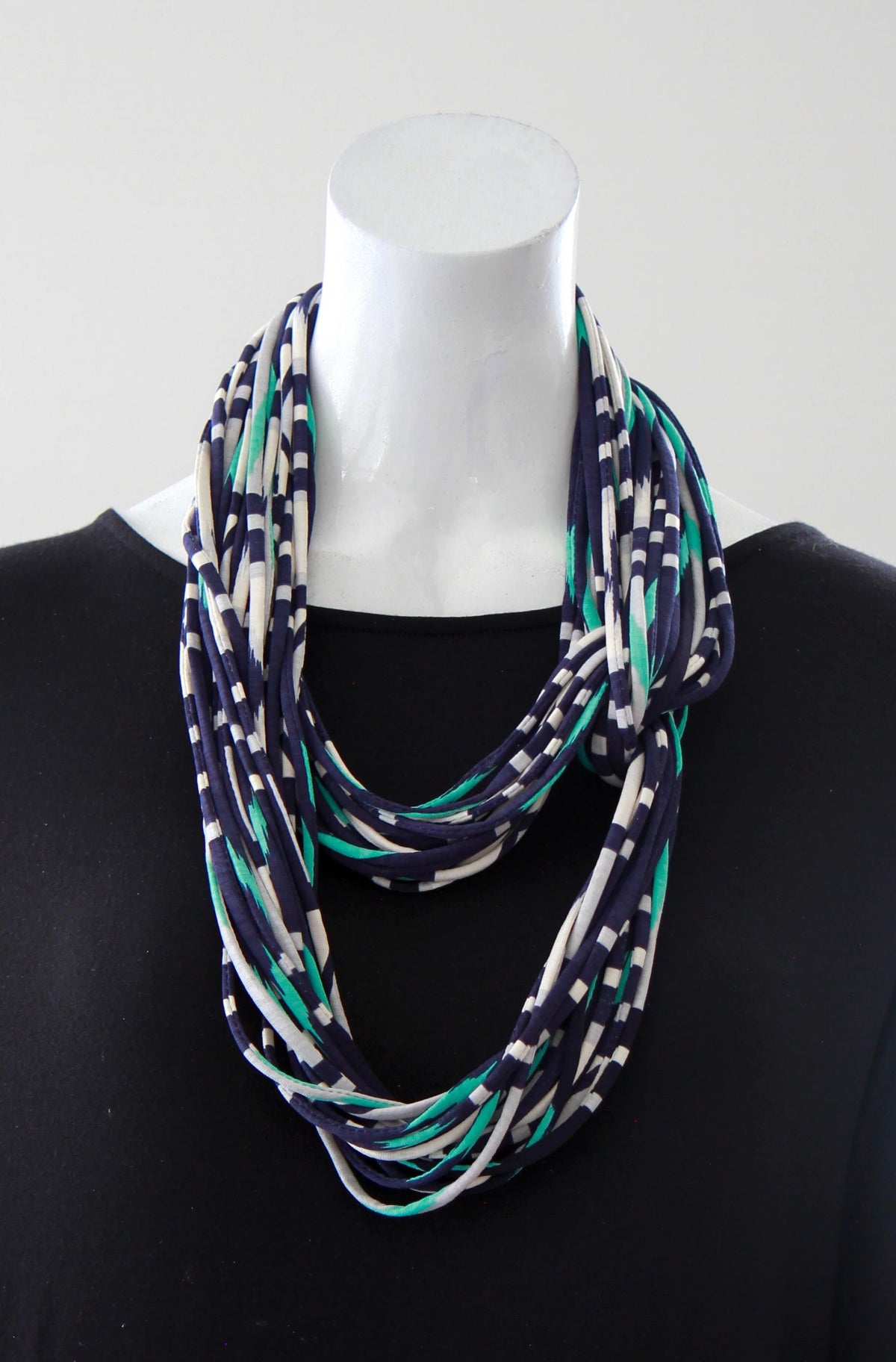 Infinity Scarf in Blue and Mint &quot;Glow&quot;