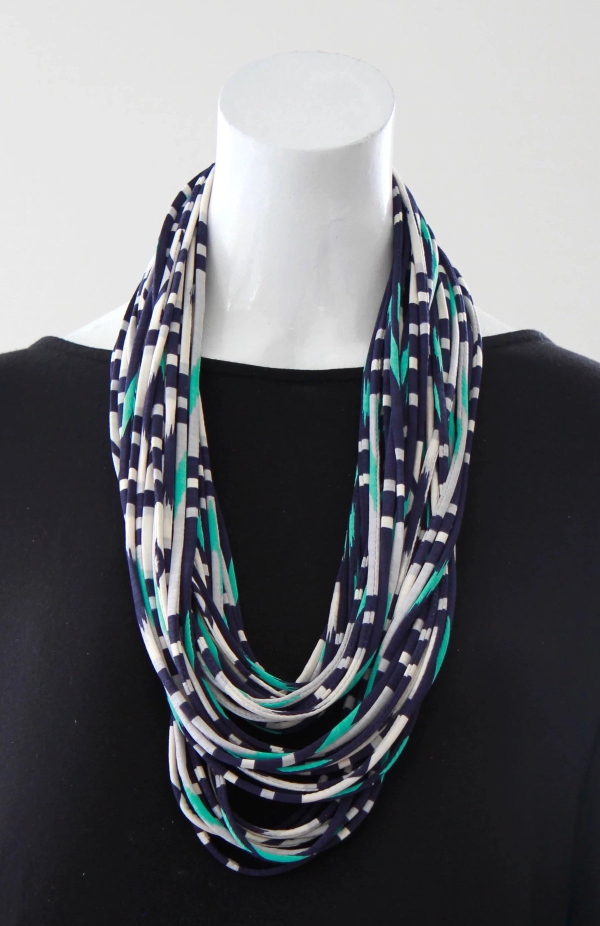 Infinity Scarf in Blue and Mint &quot;Glow&quot;