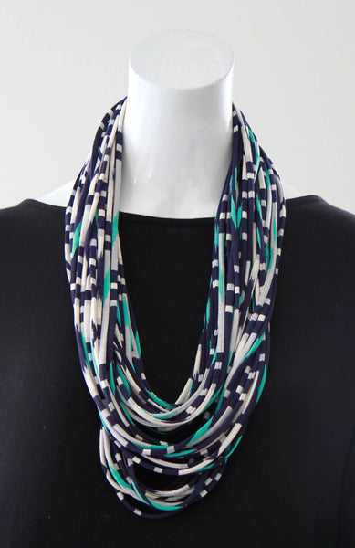 Infinity Scarf in Blue and Mint "Glow"