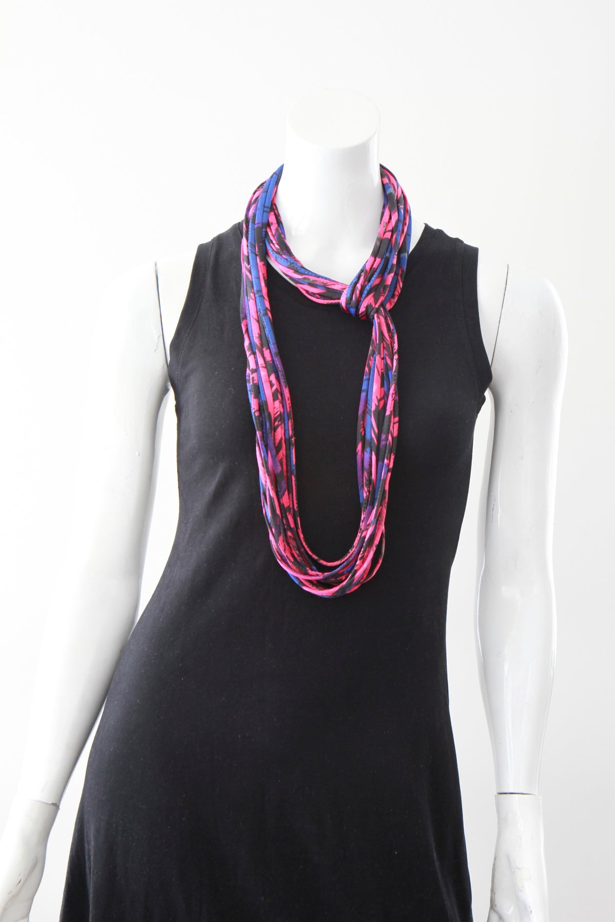 Pink and Purple Infinity Scarf in &#39;Lotus&#39; Floral Print