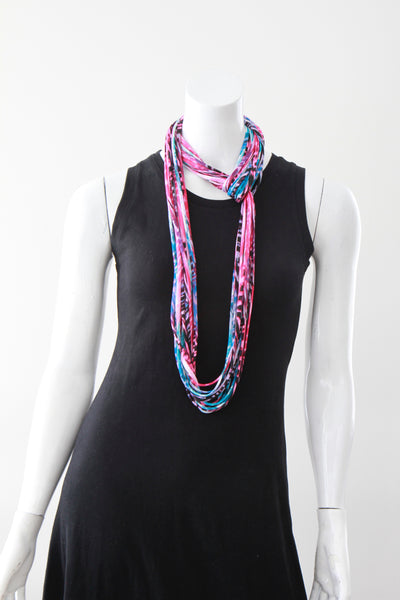 Bright Infinity Scarf Necklace in 'Bubble Gum'