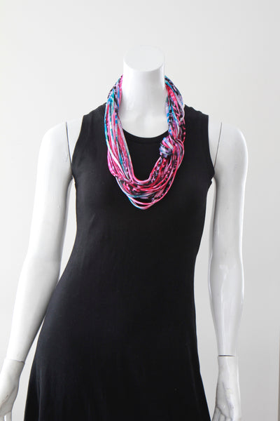 Bright Infinity Scarf Necklace in 'Bubble Gum'