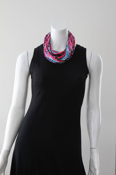 Bright Infinity Scarf Necklace in 'Bubble Gum'