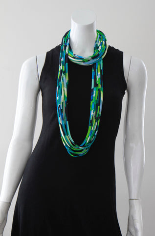 Green and Blue Infinity Scarf in 'Ocean Spray'