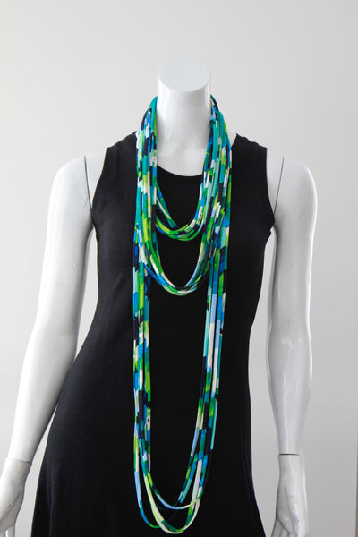 Green and Blue Infinity Scarf in 'Ocean Spray'