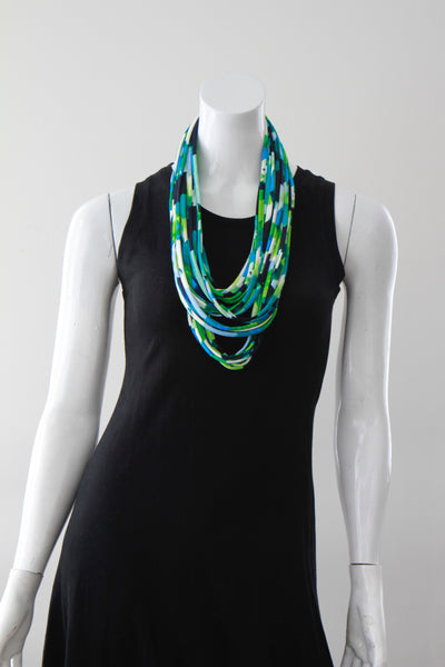 Green and Blue Infinity Scarf in 'Ocean Spray'