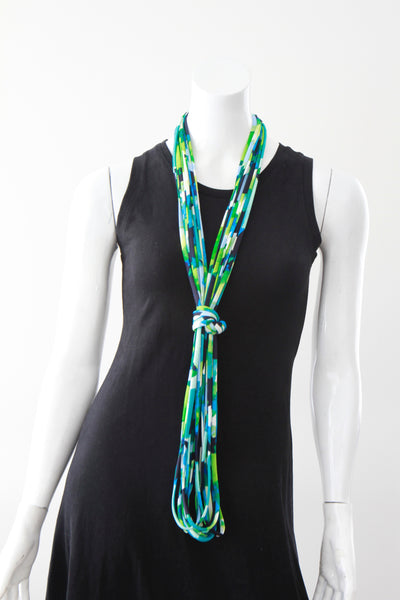 Green and Blue Infinity Scarf in 'Ocean Spray'