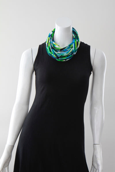 Green and Blue Infinity Scarf in 'Ocean Spray'