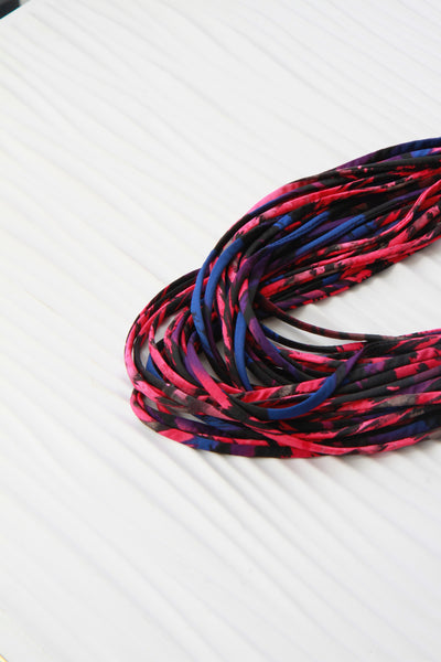 Pink and Purple Infinity Scarf in 'Lotus' Floral Print