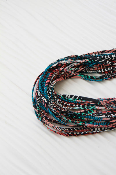 Multi-Color Print Infinity Scarf Necklace 'Carnivale'