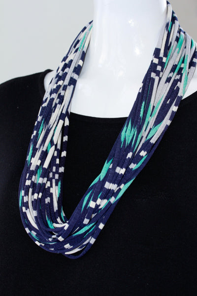 Infinity Scarf in Blue and Mint "Glow"