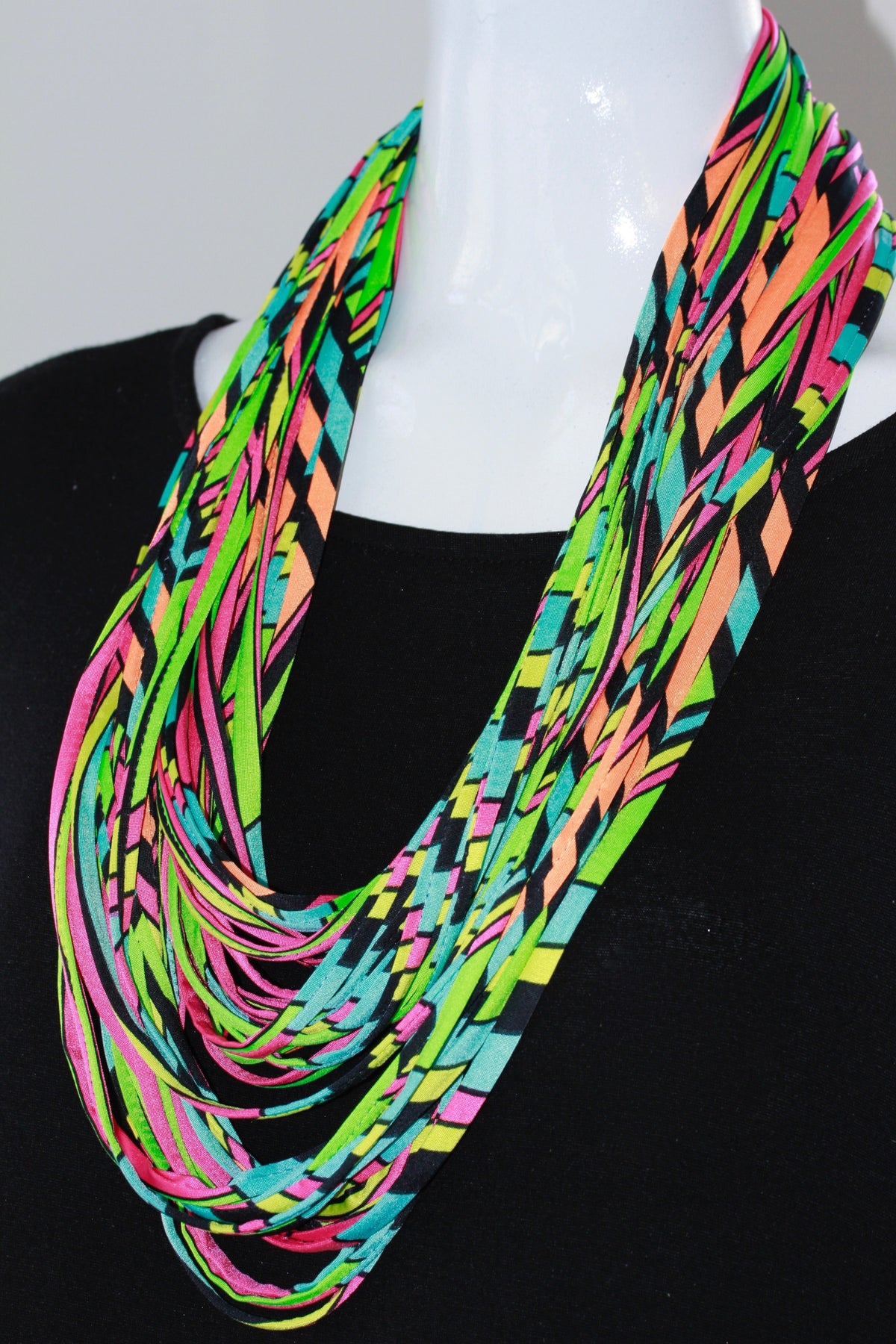 Neon Scarf Necklace &#39;Neon Lights&#39;
