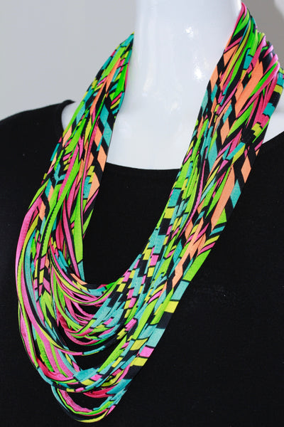 Neon Scarf Necklace 'Neon Lights'