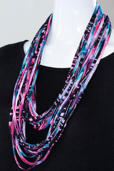Bright Infinity Scarf Necklace in 'Bubble Gum'