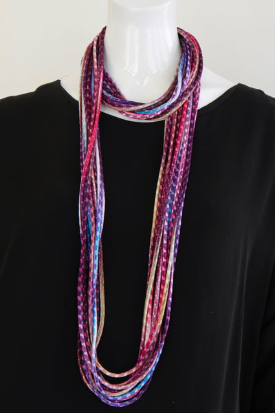Purple Multi-Color Infinity Scarf 'Digital Dot'