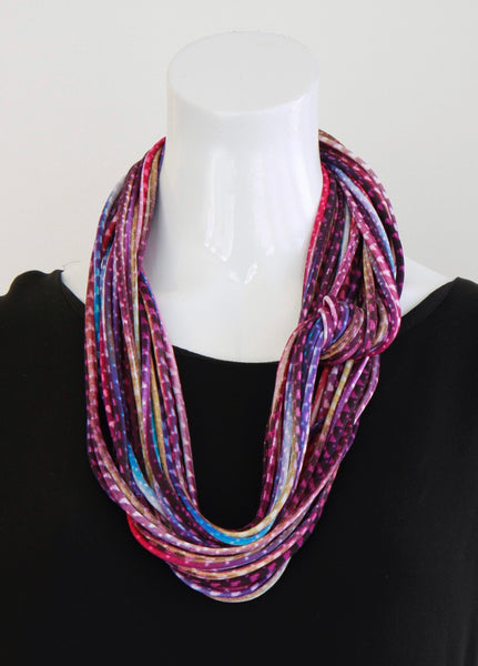 Purple Multi-Color Infinity Scarf 'Digital Dot'