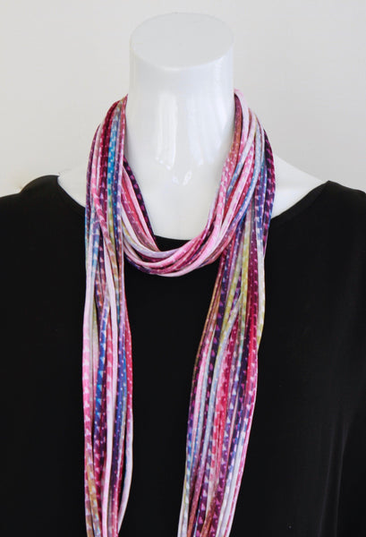Purple Multi-Color Infinity Scarf 'Digital Dot'