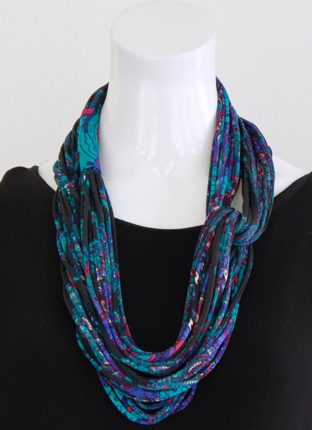 Paisley Infinity Scarf in Turquoise and Purple &#39;Paisley&#39;